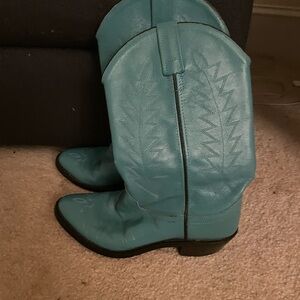 Turquoise Western Cowboy Boots